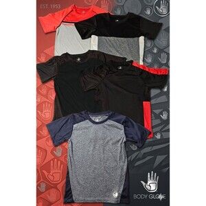 Lot of 5 Body Glove Youth Boys Short Sleeve Athletic Performance Shirt Sz 10/12